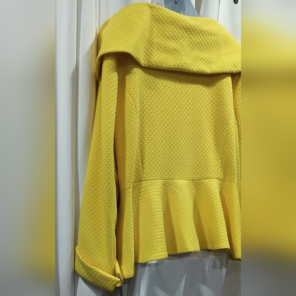 Ashro Vibrant Yellow Pea Coat - Picture 8 of 15